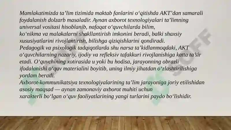 Boshlang'ich sinflarda axborot texnologiyalari 2