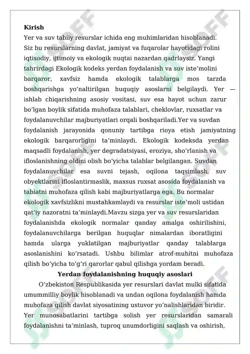 Ekologik kodeks 2
