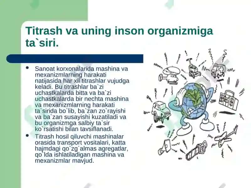 Titrash va shovqindan himoyalanish 2