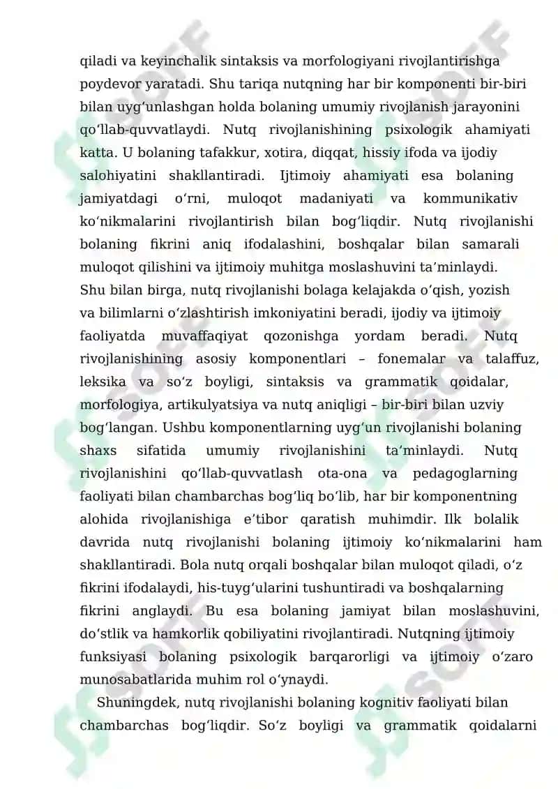 ILK BOLALIK DAVRIDA NUTQNING RIVOJLANISHI 2