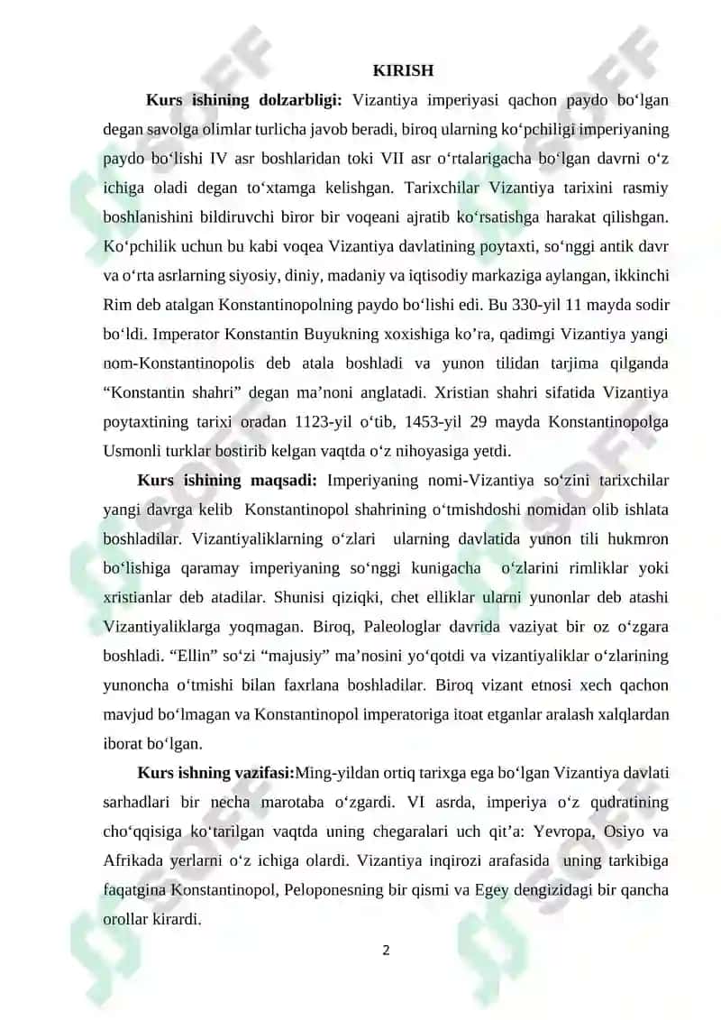 "VIZANTIYANING KIYEV RUSI BILAN ALOQALARI" 2