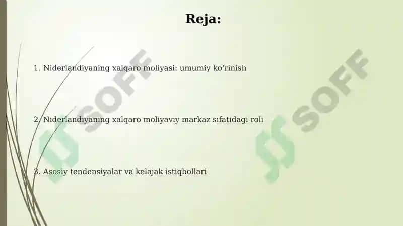 Niderlandiya xalqaro moliyasi 2