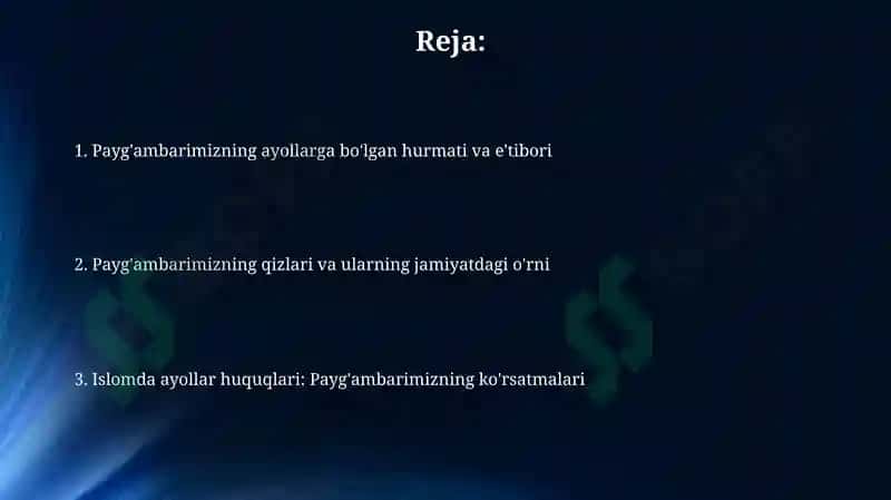 Paygʻambarimiz va Ayollar Huquqlari 2