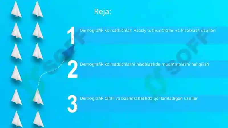 Demografik ko'rsatkichlarni hisoblash 2