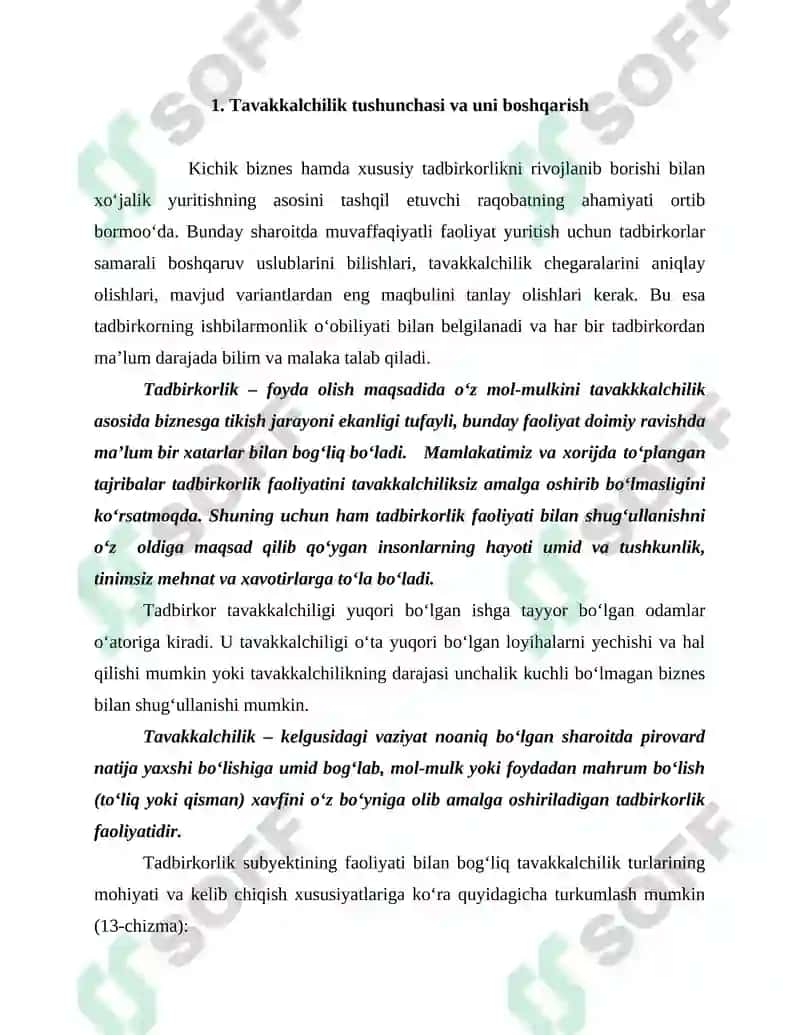 Moliyaviy tavakkalchilik riskni boshqarish 2
