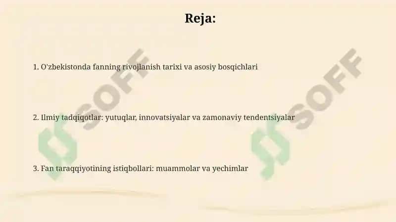 O'zbekistondagi ilm fanining rivojlanishi 2