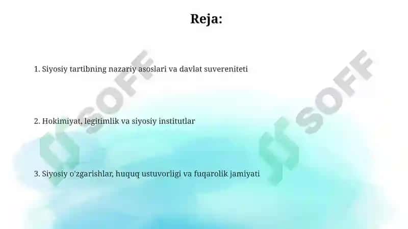 Siyosiy tartib 2