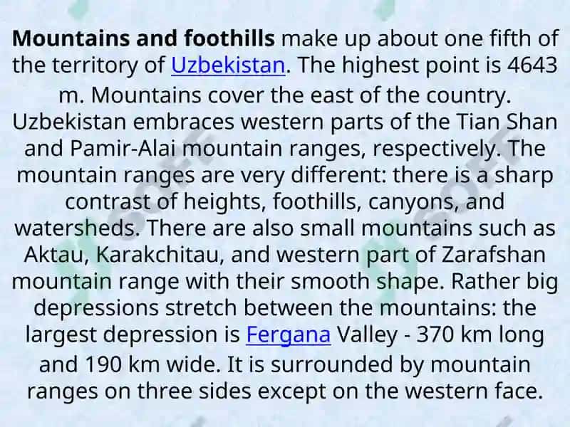 Mountain Ranges in Uzbekistan 2