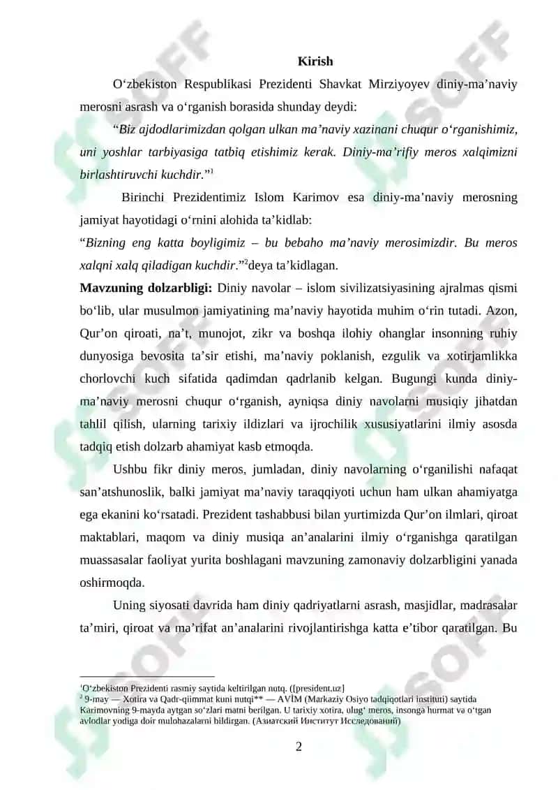 DINIY NAVOLAR VA ULARNING MUSIQIY XUSUSIYATLARI 2
