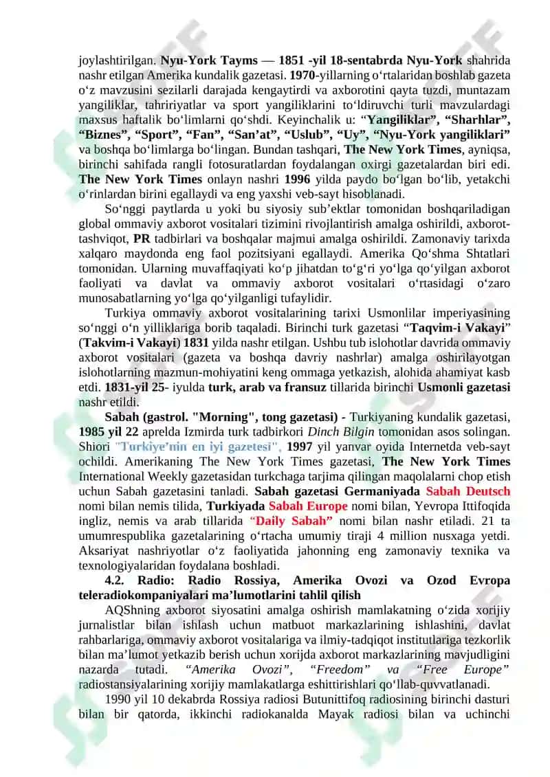 Ommaviy axborot vositalarining internet makonidagi faoliyati 2