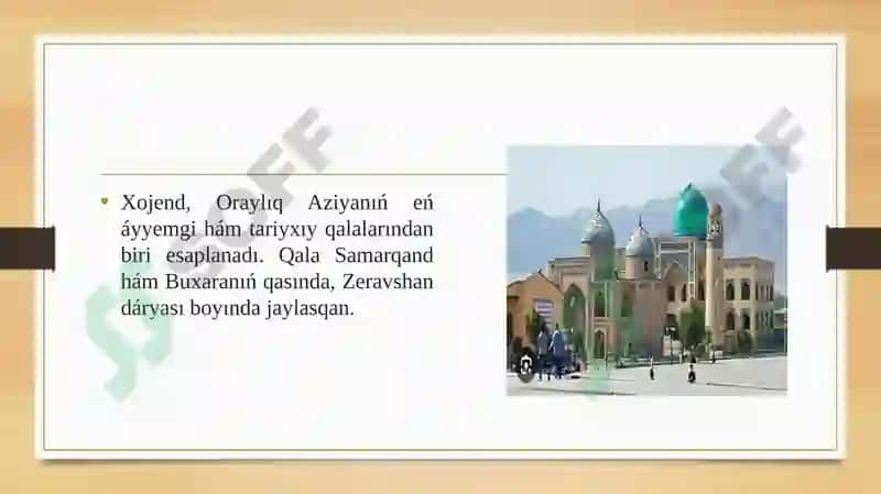Orta asir qalasi Xojent qalasi 2