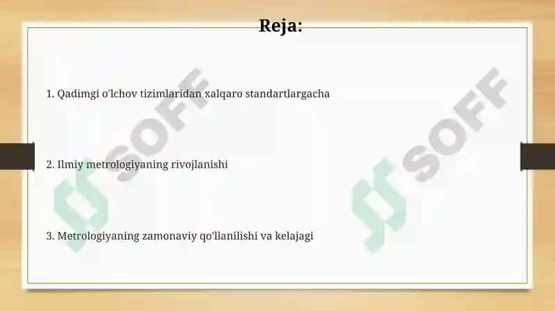 Metrologiya fanining tarixiy rivojlanishi 2