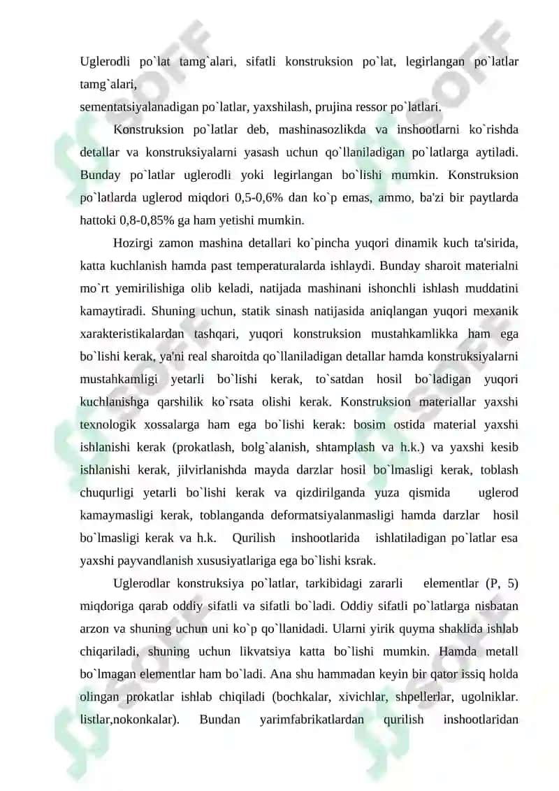Olovbardosh polatlarni ishlatilish sohalari 2