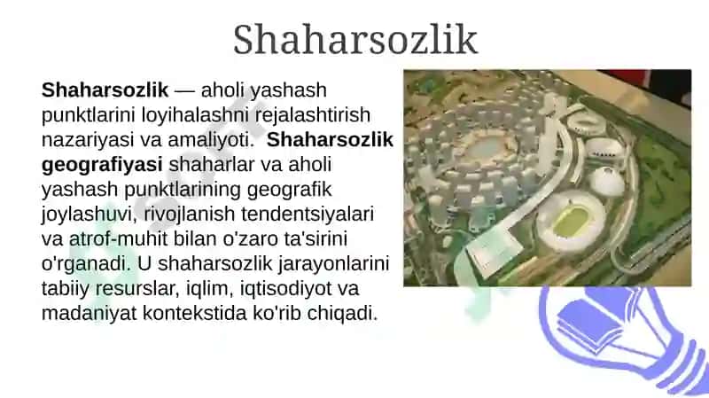 Shaharsozlik geografiyasi 2