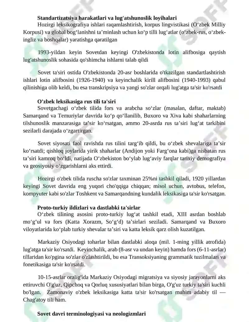 O'zbek tili leksikasining tarixiy taraqqiyoti 2