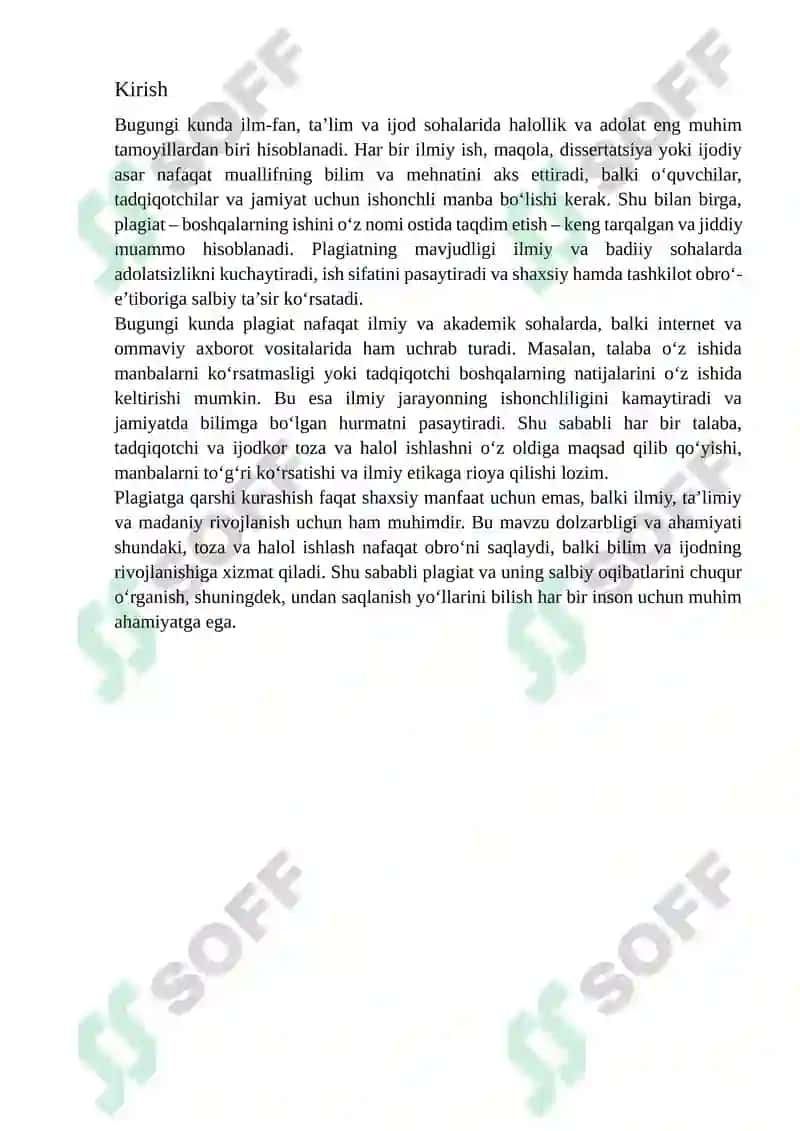 Plagiat va uning salbiy oqibatlari 2