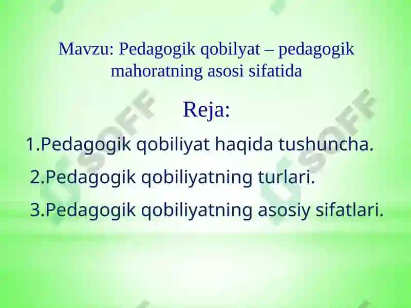 Pedagogik qobiliyat turlari 2