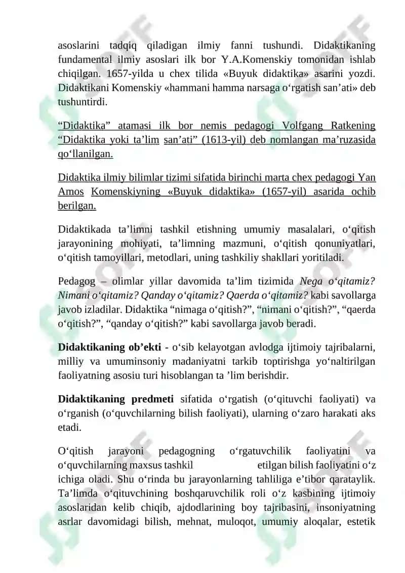 Ta'lim nazariyasi (didaktika) 2