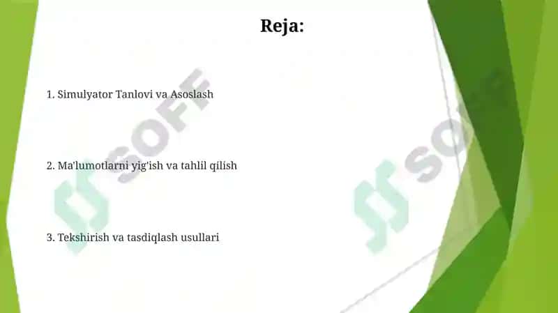 Simulyatorlar bilan ishlash usullari 2