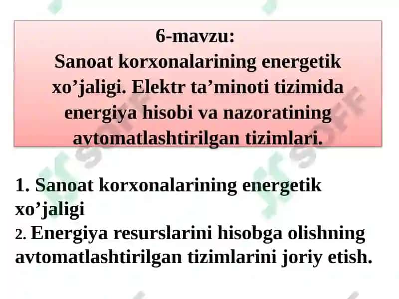 Energiyatejamkorlik asoslari 2