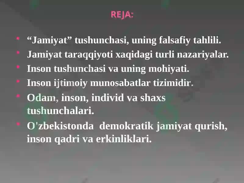 Jamiyat va Inson Falsafasi 2