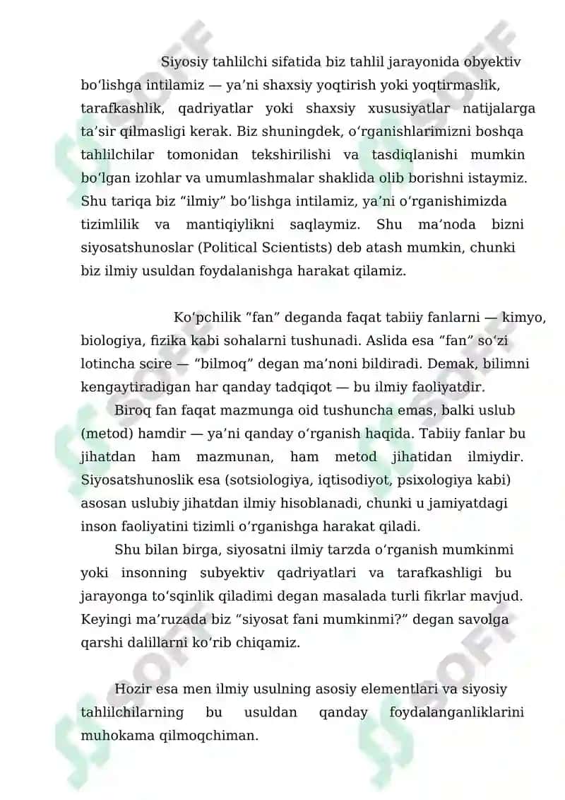 Siyosiy Tahlil va Siyosat Fani 2