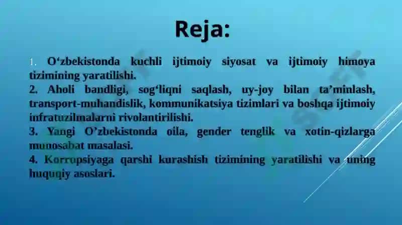 O’ZBEKISTONNING ENG YANGI TARIXI FANI 2