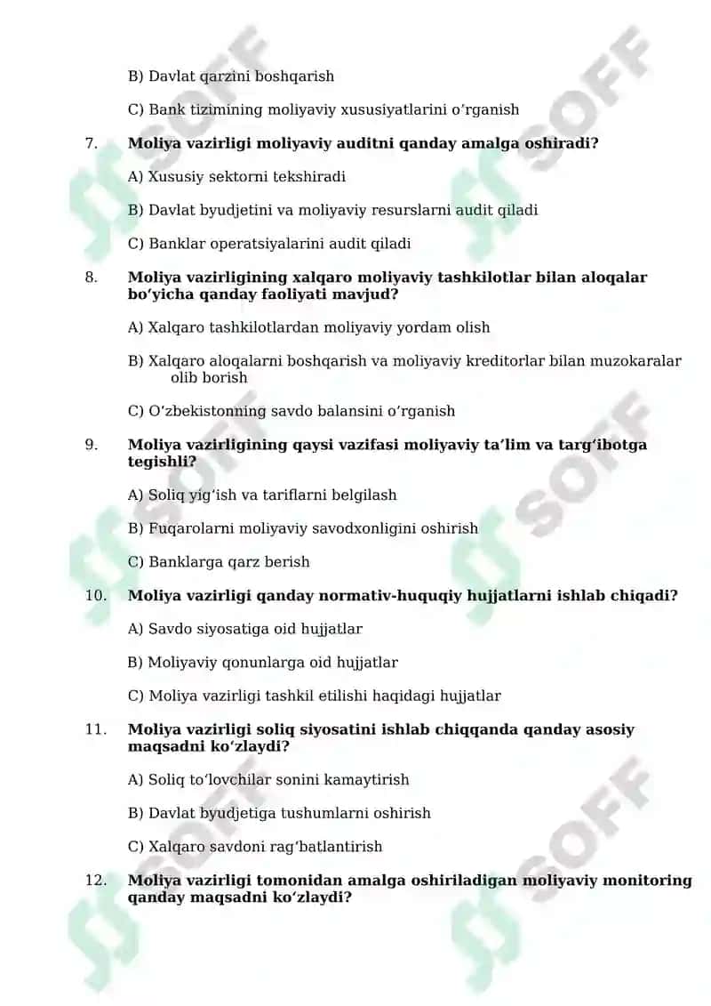 Test savollari 2