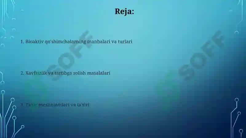 Biologik faol qoʻshimchalar 2