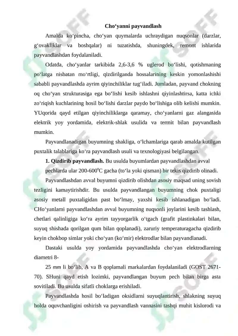 Cho‘yanni va rangi metallarni payvandlash 2