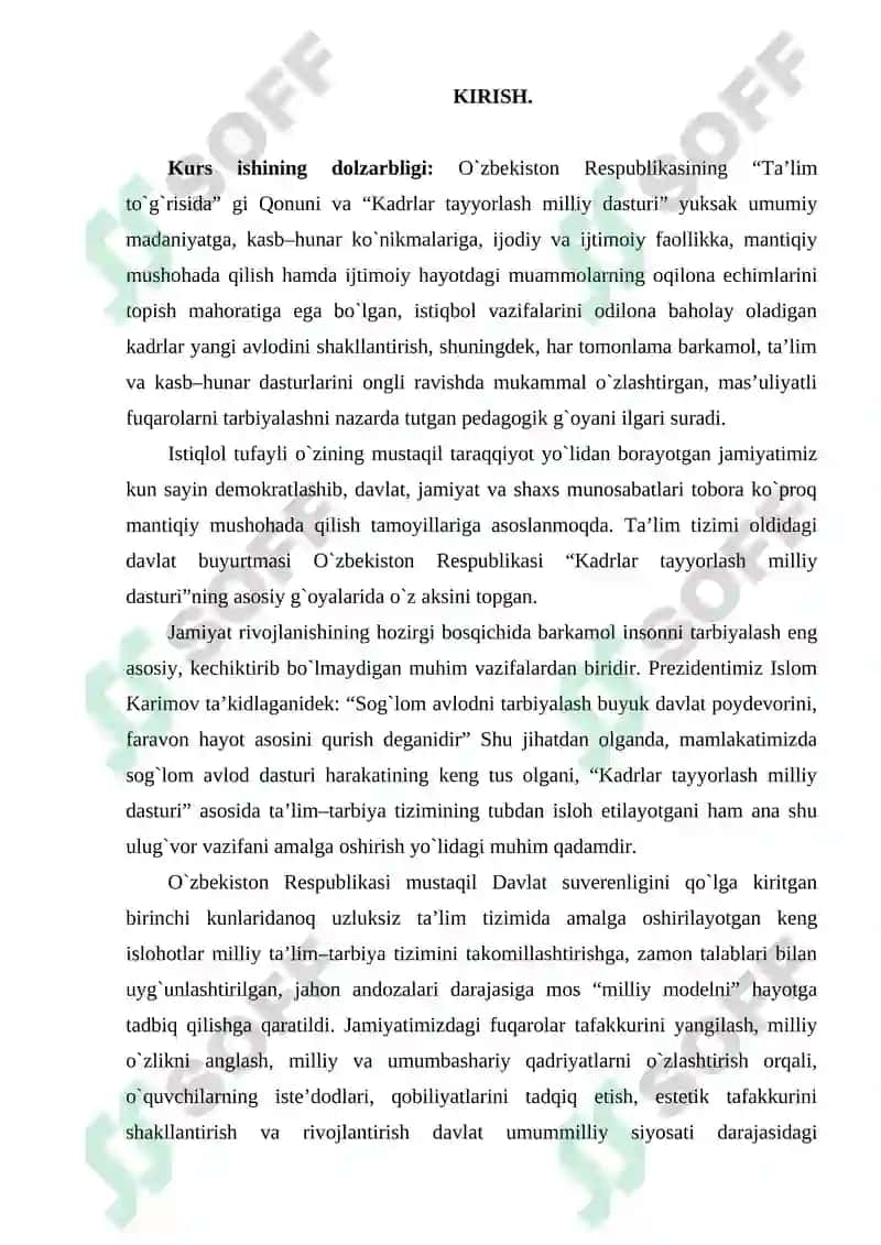 O'qituvchining tayyorgarligi 2