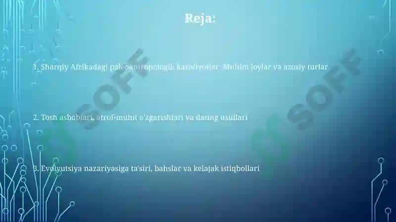 Sharqiy Afrikadagi paleoantropologik topilmalar 2