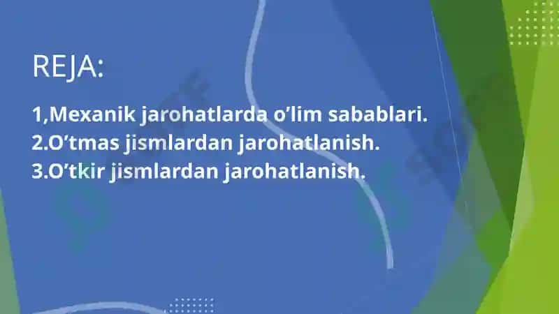 Mexanik jarohatlar 2