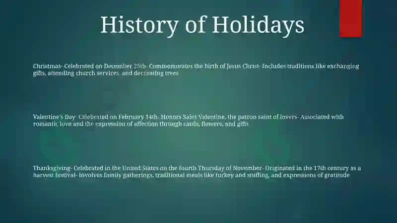 Holidays In English-Speaking Countries 2