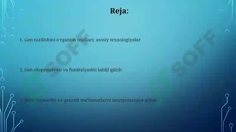 Gen strukturasini oʻrganish metodlari 2