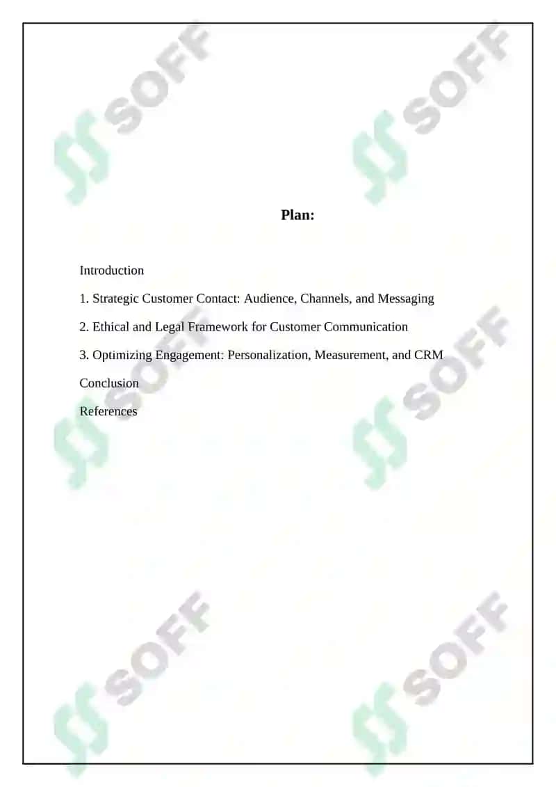 Independent Work on Contacting Customers 2