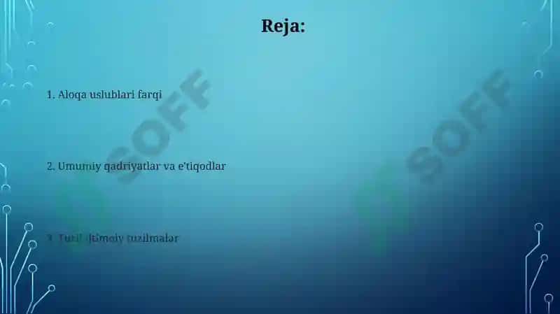 Umumiy qadriyatlar va e'tiqodlar 2