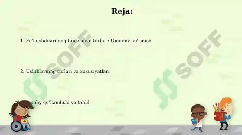 Fe'lning vazifaviy shakllari uslubiyati 2