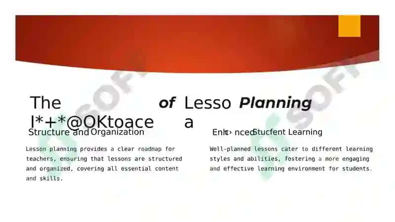 Lesson Planning A Blueprint-for Effective Teaching 2