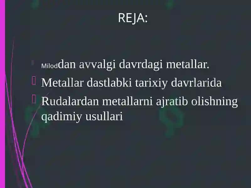 Metallurgiyaning rivojlanishi tarixi 2