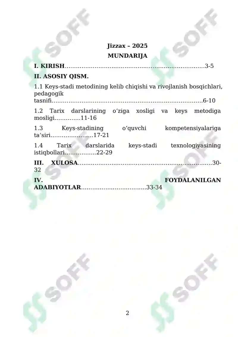 Tarix ta'limida keys-stadi texnologiyasi 2
