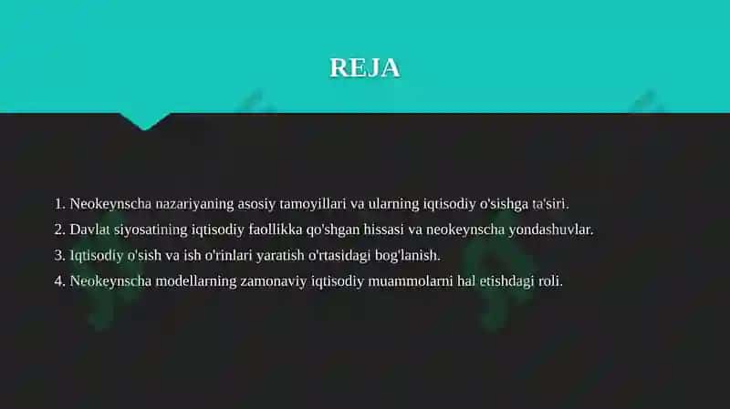 Iqtisodiyo’sishning neokeynscha modellari 2