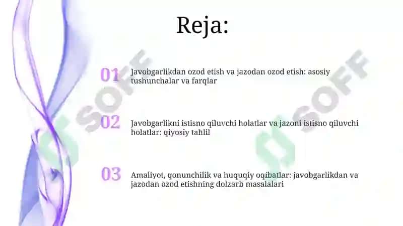 Javobgarlikdan Ozod Etish Turlari 2