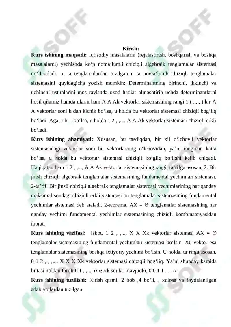 Chiziqli tenglamalar sistemasini matritsalar yordamida yechish 2
