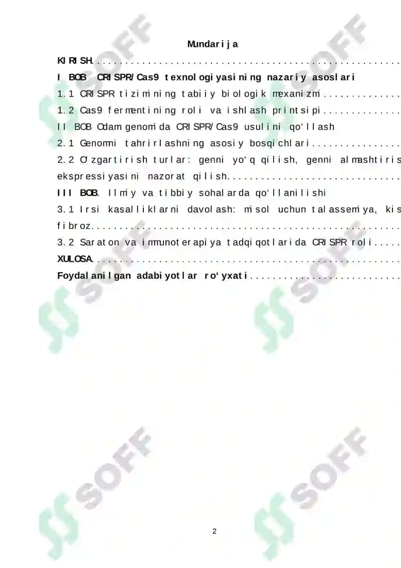 Odam genomlarini tahrirlashning CRISPR/Cas9 usuli 2