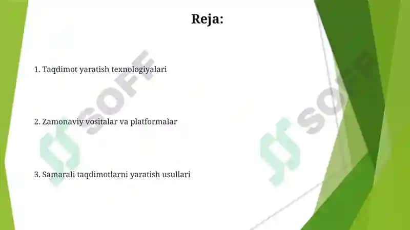 Taqdimotni yaratish texnologiyalari 2