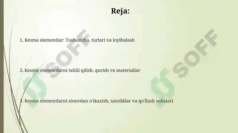 Kesma elementlar 2