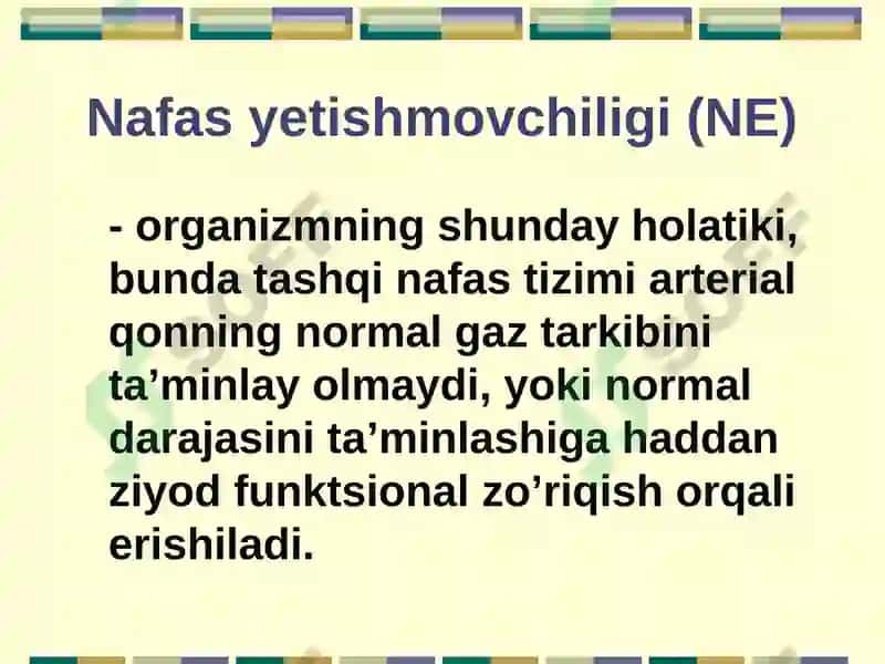 Nafas yetishmovchiligi (NE) 2