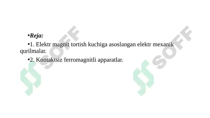 Elektr apparatlarining maxsus turlari 2