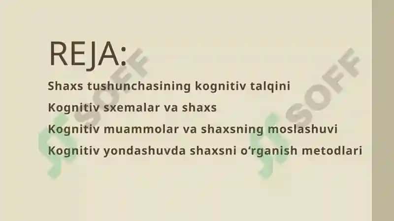Kognitiv psixologiyada shaxs muammosi 2